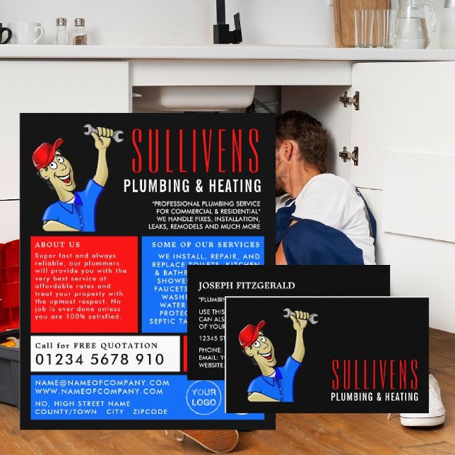 Flyer Canalizador de Cartoon, Canalizador, Publicidade C (Criador carregado)