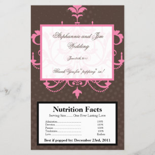 Flyer Candelabro do rosa do envoltório da pipoca de