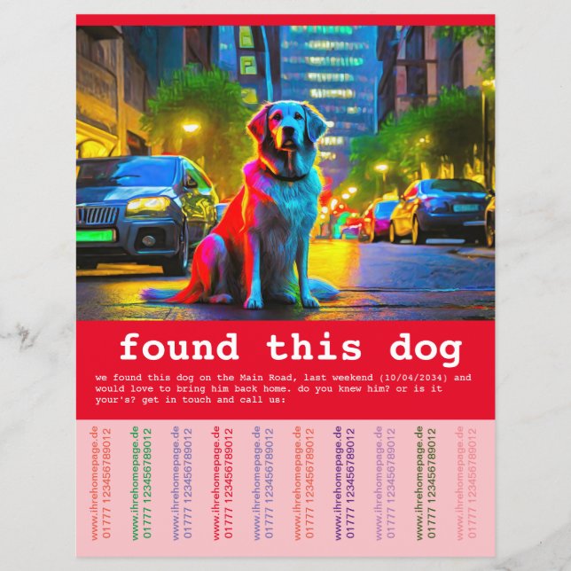 Flyer Cão Encontrado (Frente)
