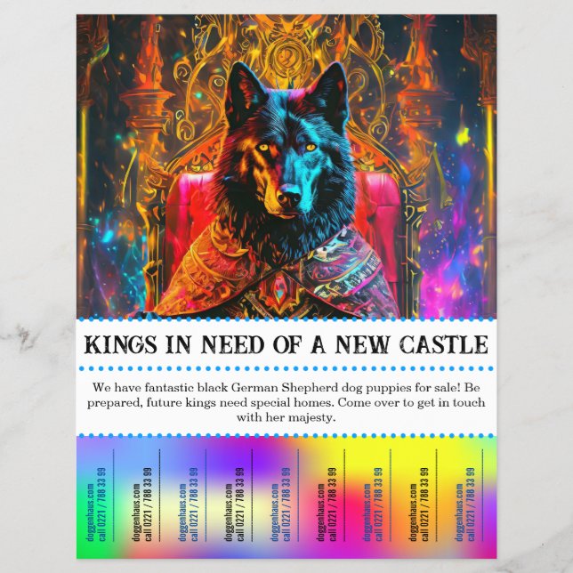 Flyer Cão pastor lobo alemão (Frente)