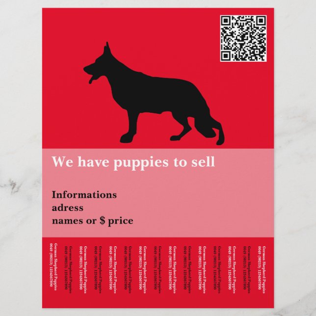 Flyer Cão Pastor Minimal personalizado (Frente)