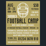 Flyer Capacete Dourado de futebol, propaganda do campo d<br><div class="desc">Dourado Capacete De Futebol,  Folhetos Publicitários De Futebol Da Loja De Cartão de visita.</div>