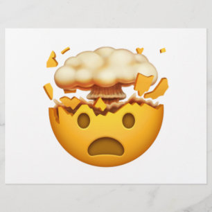 Flyer Cara chocada com cabeça de explosão - Emoji