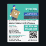 Flyer Cara de entrega de correio, anúncio de serviço de<br><div class="desc">Cara de entrega de correio,  Folheto de anúncio de serviço de correio pela Loja de Cartão de visita.</div>