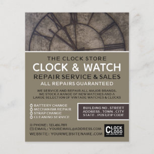 Flyer Cara de Relógio Grande, Publicidade Horologista