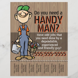 Flyer Carpenter Handyman Pumber Ganhe Dinheiro