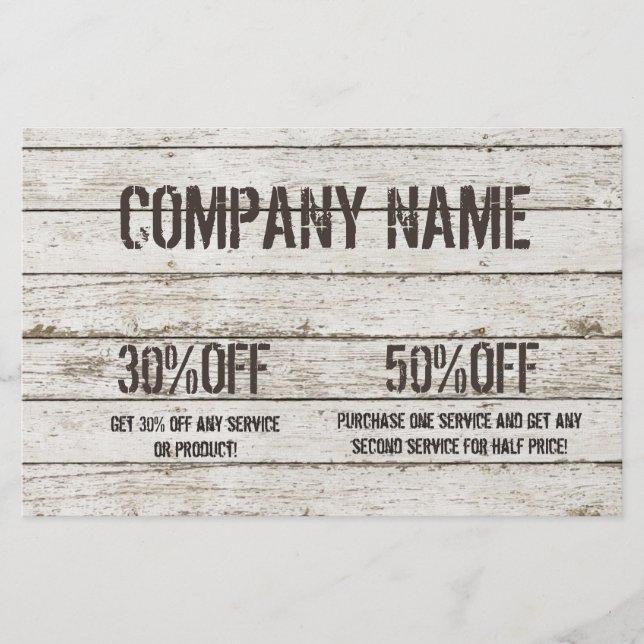 Flyer Carpintaria de madeira caiada serviços de pedreiro (Frente)