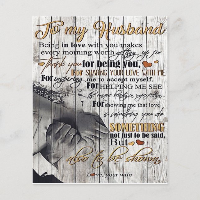 Flyer Carta Ao Meu Marido, Bonito Cota Presente (Frente)