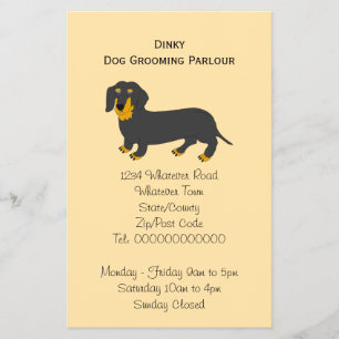 Flyer Cartaz de Design de Cachorro Dachshund para Pet Sh