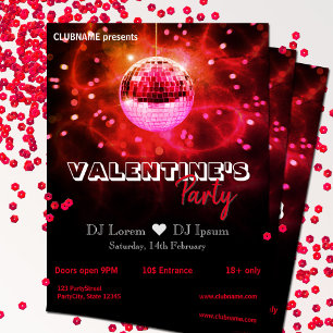 Flyer Cartaz de festa da Bola de Discoteca do Dia dos Na