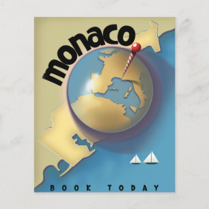 Flyer cartaz de viagem de Mônaco