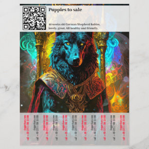 Flyer Cartaz do Cão Pastor Alemão