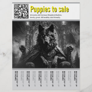 Flyer Cartaz do Cão Pastor Alemão