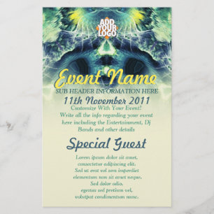 Flyer Cartaz do Evento Personalizado de Arte Fractal Dar