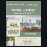Flyer Casa Aberta de Imóveis de Logotipo Personalizado<br><div class="desc">Logotipo personalizado Real Estate Open House Flyer apresenta fundo verde-oliva, modelo fotográfico, um único formato de modelo de texto e modelo de logotipo no verso. Um perfeito design de folheto imobiliário aberto.Clique no botão personalizar para personalizá-lo com seu texto, logotipo e foto.Visite gentilmente minha loja " amor, sua arte" para...</div>