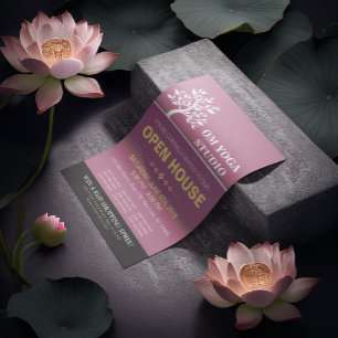 Flyer Casa aberta do salão de beleza chique da terapia