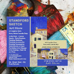 Flyer Casa Amarela De Van Gogh, Loja De Suprimentos De A<br><div class="desc">Casa Amarela De Vincent Van Gogh,  Suprimentos De Arte Armazenam Folheto Publicitário Na Loja De Cartão de visita.</div>