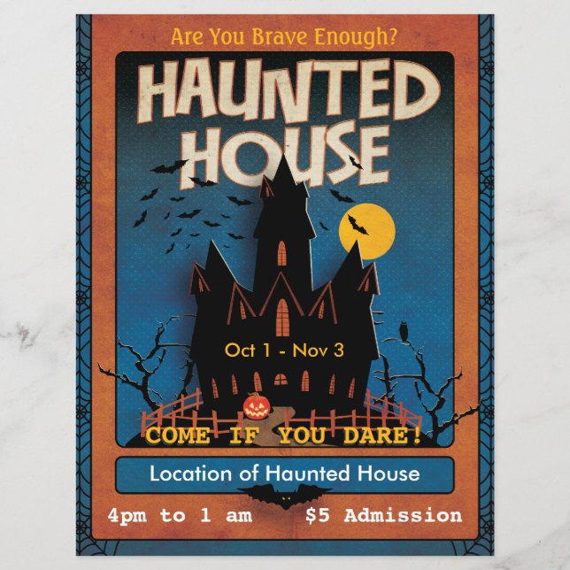 Flyer Casa Assombrada de Halloween (Verso)