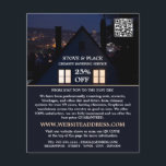 Flyer Casa no Retrato Noturno, Chimney Sweet Service<br><div class="desc">House at Night Portrait,  Chimney Sweeping Service Advertising Flyer da Loja de Cartão de visita.</div>