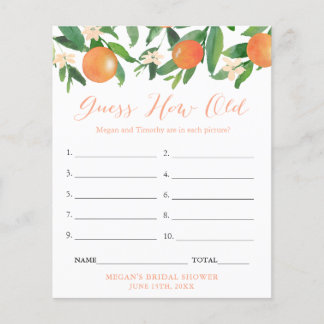 Flyer Casais Chás de casamento Adivinham O Jogo Antigo