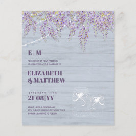Flyer Casamento Azul Dusty Wisteria Purple Orçamento