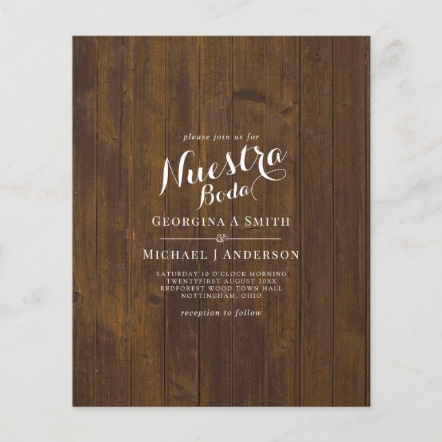 Flyer Casamento Bilíngue Boda Bilíngue - Boda (Frente)