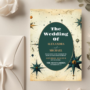 Flyer Casamento Celestial de Aquarela de Orçamento
