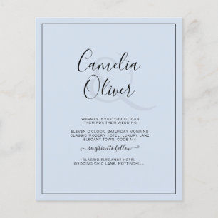 Flyer Casamento de Ampersand Monocromático Moderno All-