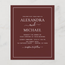 Casamento de Borgonha do Orçamento com Foto de Con