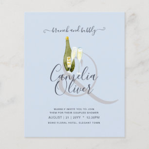 Flyer Casamento de Chá de panela de Bubble de Brunch do 