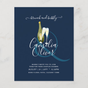 Flyer Casamento de Chá de panela de Bubble de Brunch do