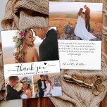 Flyer Casamento de Colagem de Coração de Orçamento Obrig<br><div class="desc">Orçamento, Moderno Minimalista Elegante "Obrigado" Script 3 Foto Colagem Casamento Obrigado Personalizado barato baixo orçamento. modelo de na moda do obrigado de casamento, com quatro (3) fotos na frente e uma foto na parte traseira. Com o texto "Obrigado" em uma letra de script tipográfico, escrita à mão, com letras esmeradas,...</div>