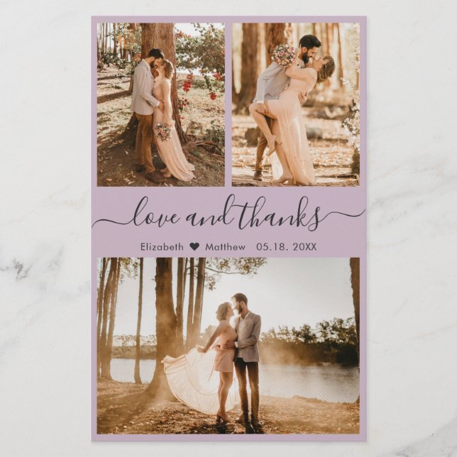 Flyer Casamento de Colagem Fotográfica Roxo do Orçamento (Frente)