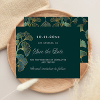 Casamento de Emerald Green Greenery salvar a data