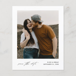 Flyer Casamento de Foto Minimalista de Orçamento Salve a