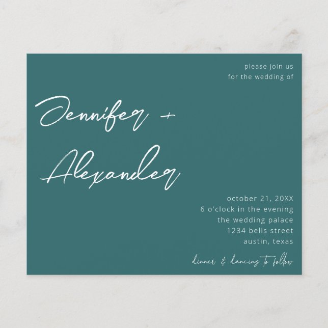 Flyer Casamento de Fotografia de Caligrafia Verde de Cac (Frente)