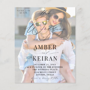 Flyer Casamento de Fotografias de Sombras Brancas de Orç