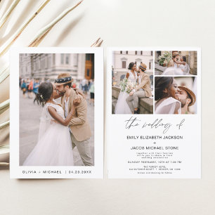 Flyer Casamento de Fotos Elegante Minimalista Moderno de