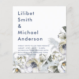 Flyer Casamento de Grass de Pampas Pampas Brancas do Mar