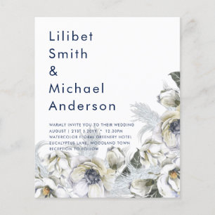 Flyer Casamento de Grass de Pampas Pampas Brancas do Mar