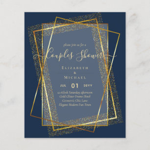 Flyer CASAMENTO de ORÇAMENTO Par QUADRO Geométrico Doura