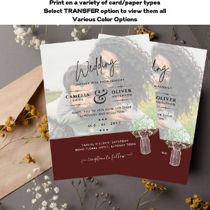 Flyer Casamento de OVERLAY FOTO Gypsophila no ORÇAMENTO