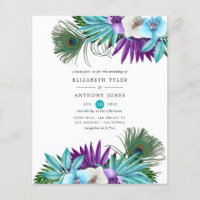 Casamento de Peacock com Orquídeas Tropicais de Aq