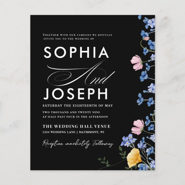 Flyer Casamento de RSVP de Sombra de Vidros de Vidraças  (Frente)