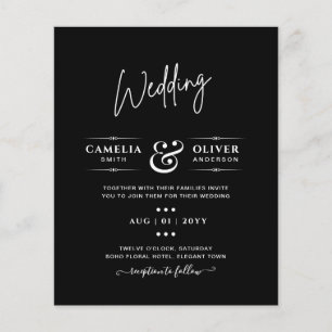 Flyer Casamento de Típografia do ORÇAMENTO