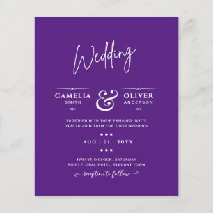 Flyer Casamento de Típografia do ORÇAMENTO