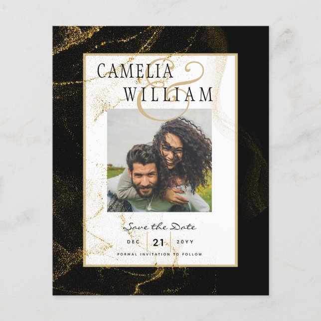 Flyer Casamento Dourado de Literatura Negra Moderna (Frente)