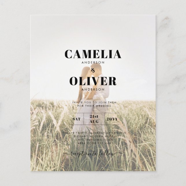 Flyer Casamento DOURADO de Terracotta Rustic All-in-1 (Frente)