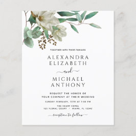 Flyer Casamento Elegante de Foto Eucalyptus Magnolia Euc