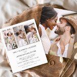 Flyer Casamento Elegante De Foto Simples E Minimalista<br><div class="desc">Orçamento Moderno Elegante Quatro (4) Colagem de Fotos e Grande Convite Minimalista De Casamento De Data. Os cartões de convite para o casamento contêm uma tipografia moderna que é elegante,  simples e moderna para usar depois de você celebrar o dia de casamento simples e minimalista.</div>
